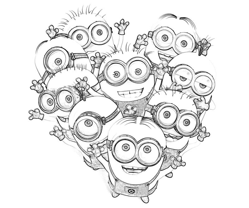 coloriage dessin minion moi moche et mechant