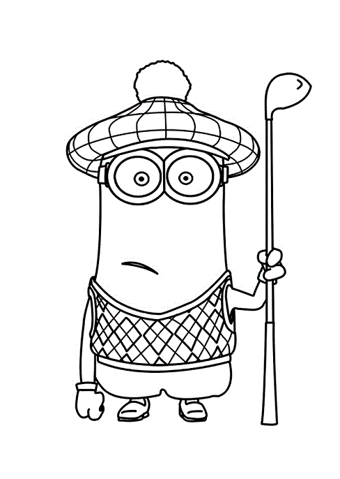 coloriage dessin minion moi moche et mechant