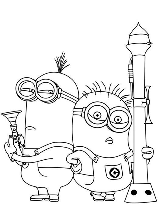 coloriage dessin minion moi moche et mechant