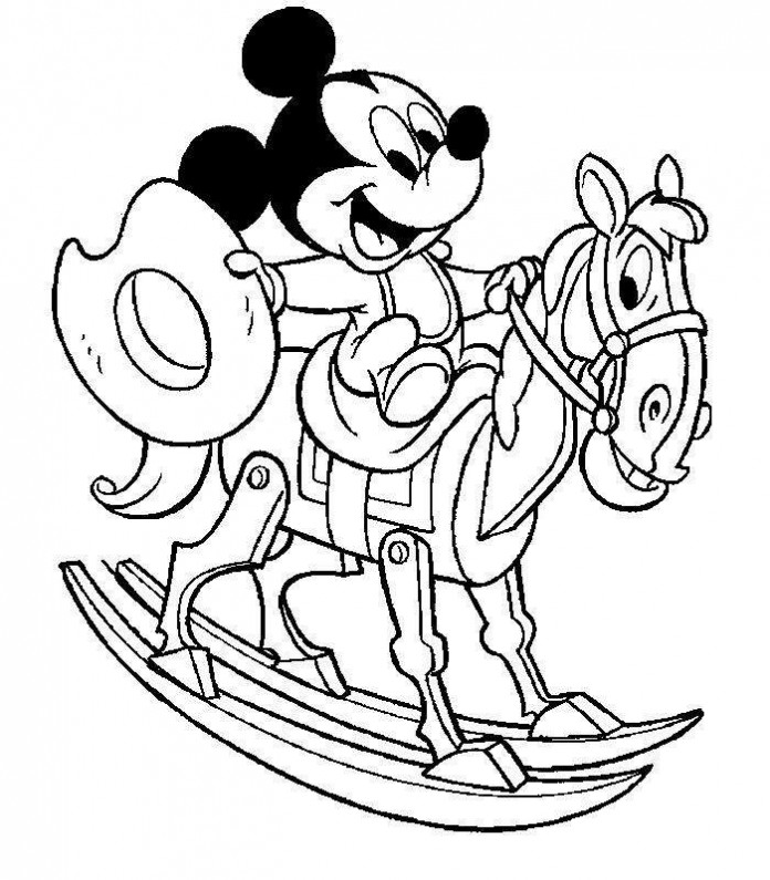 Coloriage Mickey à Imprimer (Mickey Noël, Mickey Bébé, ...)